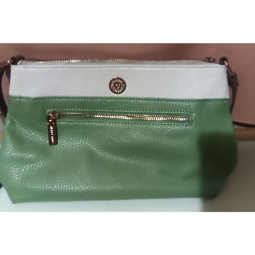 Anne Klein Sea Green Faux Leather Handbag